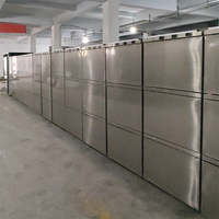 Réfrigérateur-Congélateur Mortuaire à 3 Corps en Acier Inoxydable de Style Européen avec Contrôle Précis de la Température (-18) et Conception Durable