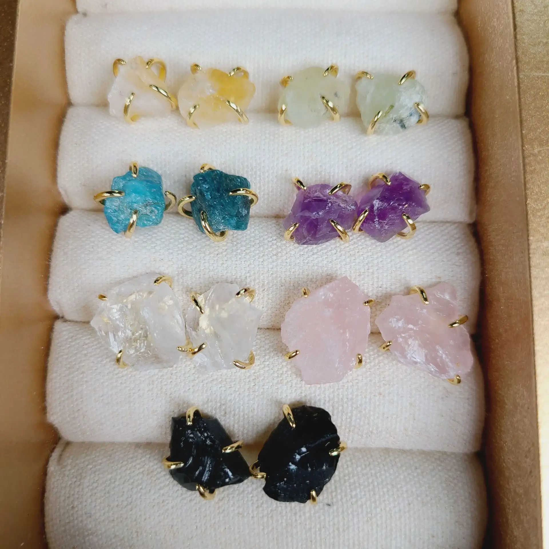 Anting-anting kancing batu kelahiran asli wanita, Perhiasan halus perak 925, anting-anting zodiak kristal Amethyst zamrud asli alami untuk wanita