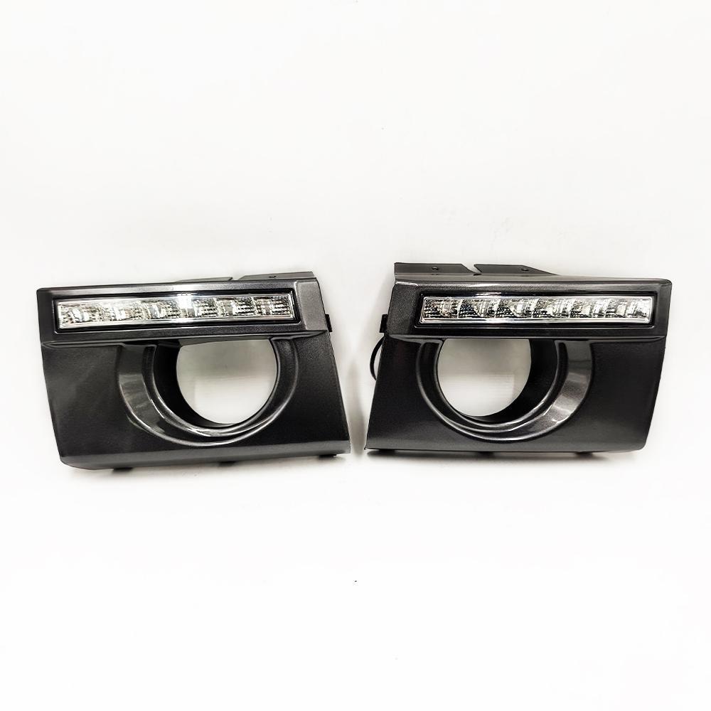 AUTO CLOVER Chrome Fog Light Lamp Cover Garnish Trim For 2005-2009 Hyundai Tucson – Pair, Left & Right