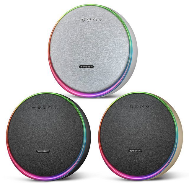 80W Portable Speaker RGB LED Light Home Theatre Memory Card Support Battery Outdoor Multimedia Party Loudspeaker