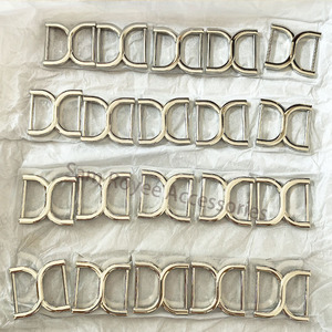 Boucle en métal de 25mm Accessoires pour sac à main Boucle de ceinture <span class=keywords><strong>Double</strong></span> anneau en forme de d Boucles de ceinture Connecteur de sangle croisée - Product Image 4