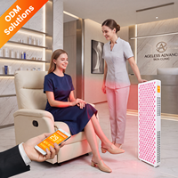 IDEATHERAPY Panneau de luminothérapie rouge demi-corps RLPRO300MAX, le plus vendu, avec contrôle par application, haute intensité 5W, double puce, avec support