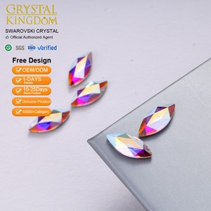 Cristales de Swarovski 2201, Piedras de Estrás Marquise Color <span class=keywords><strong>AB</strong></span>, Piedras de Estrás Sueltas con Parte Posterior Plana para Decoración de Uñas - Product Image 1