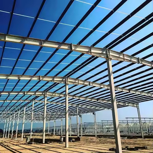 Edificios de techo de acero Origen de China Tamaño personalizado Garaje Casas de madera prefabricadas Almacén de estructura metálica - Product Image 5