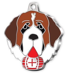 Pendentif en émail Dog Tag San Bernardo, breloque d'identification pour animaux de compagnie, pour chiens - Product Image 1