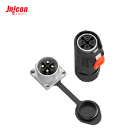 Conector de Cable de Bloqueo Rápido Jnicon MJ24 para Conexión Eléctrica, Enchufe Circular LED Solar Macho y Hembra con Socket
