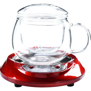 <b>Tea</b> Warmer Glass <b>Mug</b> With Lid Round Base <b>For</b> <b>Tea</b> Ceremony Home Use - Product Image 4