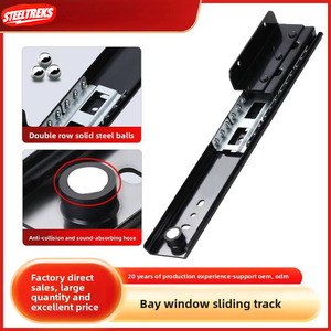 Rail de guidage coulissant rétractable invisible en alliage zingué pour extension de bureau, fenêtre ou plateforme - Product Image 2