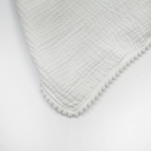 GOTS fabricante certificado orgánico crepe muselina <span class=keywords><strong>Ropa</strong></span> De bebé recién nacido ducha regalo cubierta edredón manta De bebé con encaje - Product Image 5