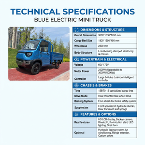 Camion de <span class=keywords><strong>transport</strong></span> électrique agricole tout-terrain, véhicule utilitaire électrique ATV, nouveau modèle 2026, utilisation en montagne, véhicule utilitaire électrique à quatre roues - Product Image 2