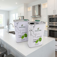 Boîte en fer blanc vide de qualité alimentaire pour huile d'olive, impression personnalisée minimaliste, conteneur carré anti-fuite pour huile