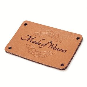 Custom Genuine PU Leather Label <b>Patch</b> for Clothing Hat Jeans Leather Label - Product Image 5