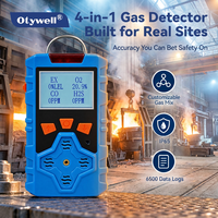Détecteur de gaz portable IP65 Ex Ib IIC T4 anti-explosion 3% FS Réponse 30s 2000mAh Rechargeable Moniteur 4 gaz