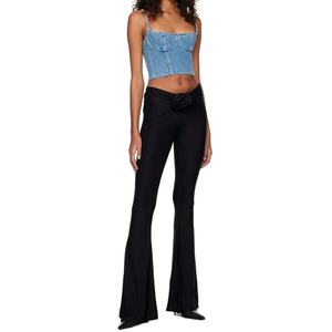 Custom Women Blue Bustier Denim Tank <b>Top</b> Paneled Square Neck Shoulder Straps <b>Cropped</b> Hem Jean Tank <b>Top</b> - Product Image 4