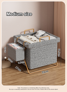 Panier à <span class=keywords><strong>linge</strong></span> pliable grande capacité en tissu non tissé, étagère de toilette, boîte de rangement pour machine à laver, pour vêtements sales - Product Image 6