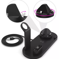 4-in-1 15W draadloos oplaadstation, snellaadstation, telefoonhouder, universeel voor AirPods, iPhone, Samsung