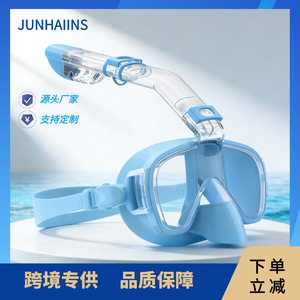 Transparent Half Face Diving Mask With Dry Snorkel Waterproof Anti Fog High Definition Vision For Adults Swimming And Diving - Product Image 5
