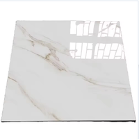 Carreaux de sol et de mur en céramique de porcelaine émaillée polie effet marbre gris 60x60, antidérapants, carrés, pour intérieur d'hôtel, style classique moderne