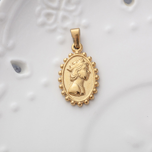 Religioso Retro Jesús cabeza Christian Charm 18K chapado en oro joyería Santa <span class=keywords><strong>Sara</strong></span> colgante para collar - Product Image 6