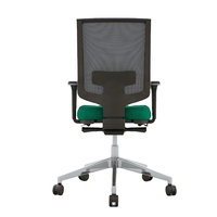 Chaise de bureau ergonomique moderne de style nordique avec dossier moyen, pivotante, en maille, pour le travail et les conférences