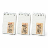 Carnet à spirale A7 PP 75x105mm 80GSM 80 feuilles Couverture transparente Reliure supérieure Mini bloc-notes 320 pièces/carton Vente en gros