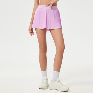 3XL Yüksek Bel Yazlık Serinletici Tenis Eteği Yan Cepli Açık Hava Badminton Esnek 2'si 1 Arada Pileli Padel Eteği Toptan - Product Image 3