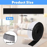 Ruban en feutre de polyester de 2,5 cm, bandes de feutre avec dos adhésif pour les arts et l'artisanat, les salles de classe et les meubles