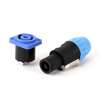 Connecteur audio Speakon mâle/femelle de haute qualité à 4 broches en cuivre, prise pour haut-parleur, connexions de câblage, montage sur panneau