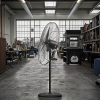 Ventilateur électrique sur pied en métal industriel AC haute puissance grand flux d'air 10 mètres vent fort RV utilisation extérieure plancher oscillant à 3 vitesses