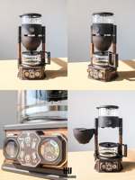 WING KWONG cafetière électrique simulant la coulée à la main eau rotative thé 4 températures visibles infusion vidange automatique facile à nettoyer chêne