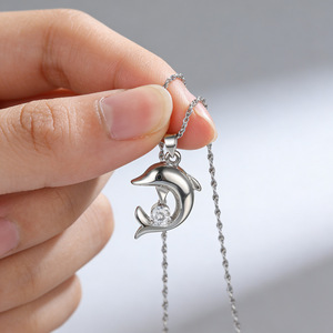 Biomorphic 925 Sterling Silver Necklace Nature Inspired Organic Form Pendant Artisan Made Hypoallergenic Women Jewelry - Product Image 1