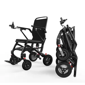 Handicapped Small Lightweight Carbon Fiber Electric Wheelchair With Joystick Controller