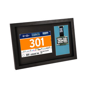 Black Marathon Medal Storage Display <b>Wall</b> Mounted Solid Wood MDF <b>Frame</b> Posed <b>Photo</b> <b>Frame</b> Sports Medal <b>Frame</b> - Product Image 1