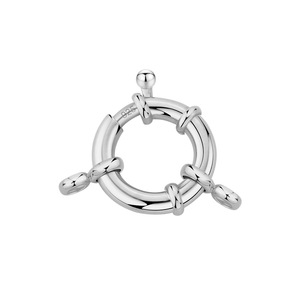 Broche de resorte redondo de Plata de Ley 925 al por mayor con anillos dobles DIY para pulsera, collar, fabricación de joyas, accesorios - Product Image 6