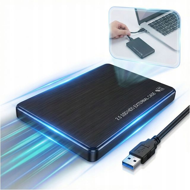 Hard Disk Drive Enclosure 2.5 Inch SATA External HDD Enclosure USB2.0 Support 500GB/1TB/2TB Laptop 2.5" Hard Drive