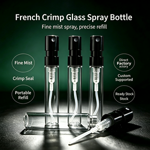 Flacon pulvérisateur de parfum en verre vide, personnalisable, en gros, anti-fuite, rechargeable, portable, pour échantillons et voyage, avec bouchon à sertir - Product Image 5