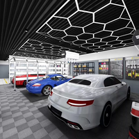 Lámpara de Techo LED Hexagonal para Taller de Automóviles y Garaje, Clasificación IP54, 5200LM, Ángulo de Haz de 120°