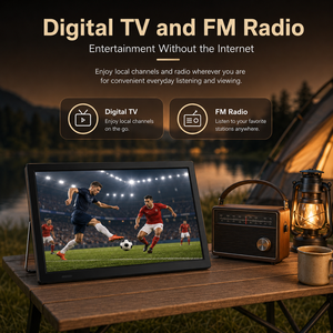 15.4 Inch GTV Google <strong>TV</strong> <strong>Portable</strong> Digital Smart Wifi <strong>TV</strong> with FM Radio DVB-T2/ ATSC/ ISDB - Product Image 5