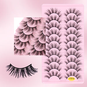 10 paires de cils en faux vison 3D <span class=keywords><strong>Paris</strong></span>, cils volumineux et moelleux, étiquette privée, longueur mixte, maquillage quotidien, extensions de cils - Product Image 5