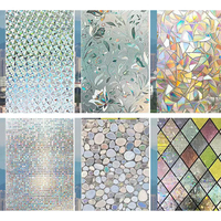 Película de Privacidad para Ventanas Playlamps, Arcoíris 3D, Decorativa, Vitral, Cambia de Color, PVC, Estática, Sin Adhesivo, Removible, 5 Años