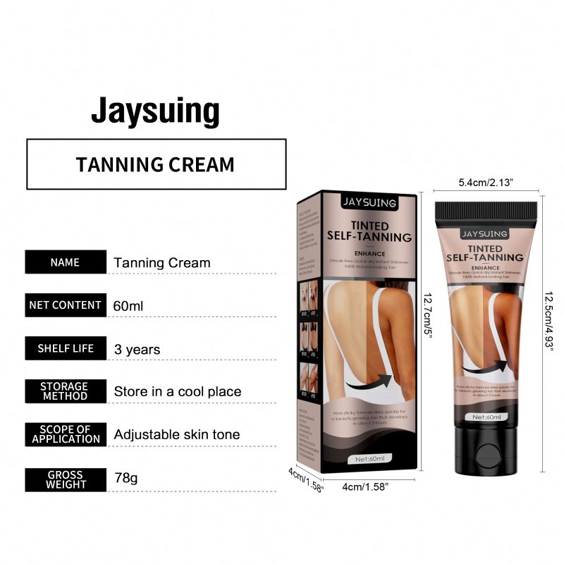 Лосьон для самозагара Jaysuing, 60 мл, быстрое окрашивание бронзы, крем для тела, натуральный загар, фирменная торговая марка, лосьон для темного загара