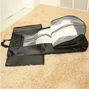 Couverture de vêtements de danse avec logo personnalisé Portable pliable poussière de mariée longue robe sac à vêtements stockage de robe de mariage - Product Image 6