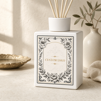 Étiquette personnalisée en rouleau pour bouteille d'aromathérapie, autocollante, imperméable, avec estampage doré vintage en PET pour diffuseur d'huiles essentielles