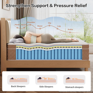 Colchón Híbrido de Espuma con Muelles Ensacados, Transpirable y Duradero, 30 cm de Grosor, Firmeza Media, Envasado al Vacío para un Dormitorio Confortable - Product Image 6