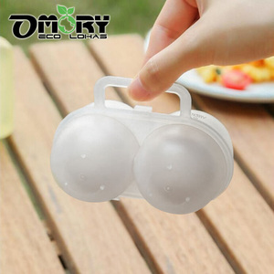 Boîte de rangement pour œufs OMORY à 2 compartiments, antichoc, portable avec poignée pour le camping, les pique-niques, les voyages en plein air - Product Image 1