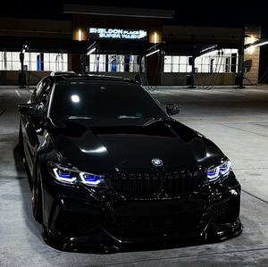 CCTC M3 OSS Ikon Smoke Spoon Laser Style <span class=keywords><strong>Dual</strong></span> Color LED koplampen voor BMW 3-serie G20 G28 M3 G80 M340i Rajiv 19-22 koplampen - Product Image 1