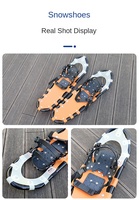 Raquettes à neige légères avec crampons en acier durables, pour la randonnée hivernale, raquettes à neige à bout carré en acier, confort pour le terrain montagneux