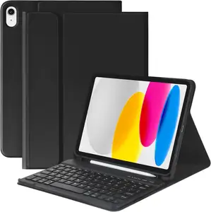 Detachable Bluetooth Keyboard PU Leather Case for iPad