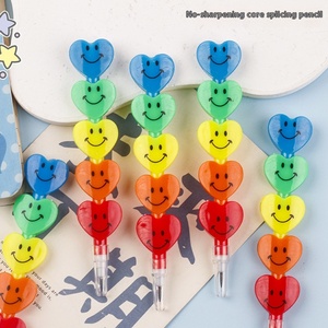 Cung cấp sinh viên tình yêu mỉm cười khuôn mặt bút chì khâu thẻ cố định PP Túi Stackable bút chì cơ học sinh viên mô hình - Product Image 1