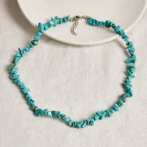 <strong>Boho</strong> Style Handmade Blue Bead <strong>Necklace</strong> Summer Blue Turquoise Beach <strong>Necklace</strong> for Woman - Product Image 5